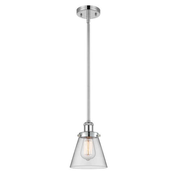 Cone Mini Pendant shown in the Polished Chrome finish with a Clear shade