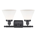 Innovations Lighting Large Cone 2 Light Bath Vanity Light Part Of The Ballston Collection 916-2W-BK-G41