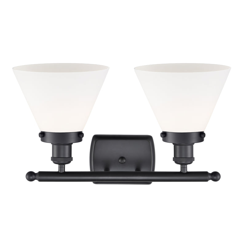 Innovations Lighting Large Cone 2 Light Bath Vanity Light Part Of The Ballston Collection 916-2W-BK-G41
