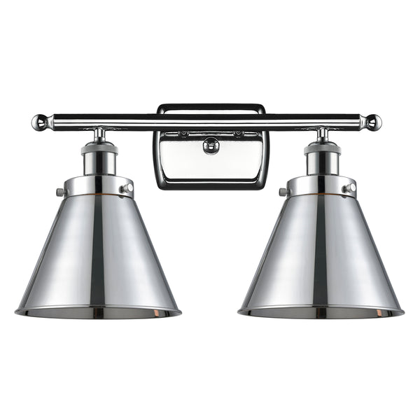Appalachian Bath Vanity Light shown in the Polished Chrome finish with a Polished Chrome shade