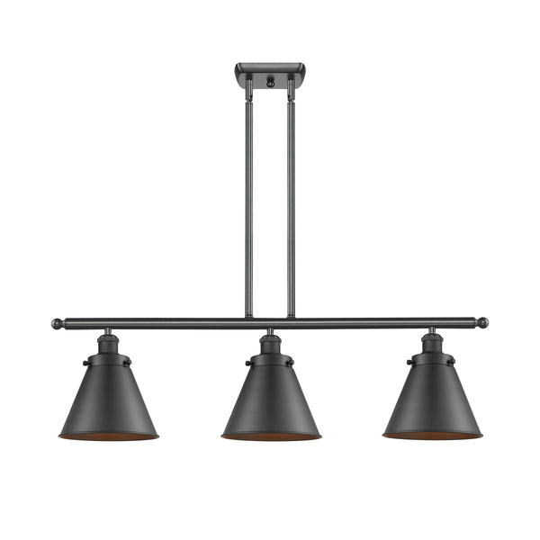 Appalachian Island Light shown in the Matte Black finish with a Matte Black shade