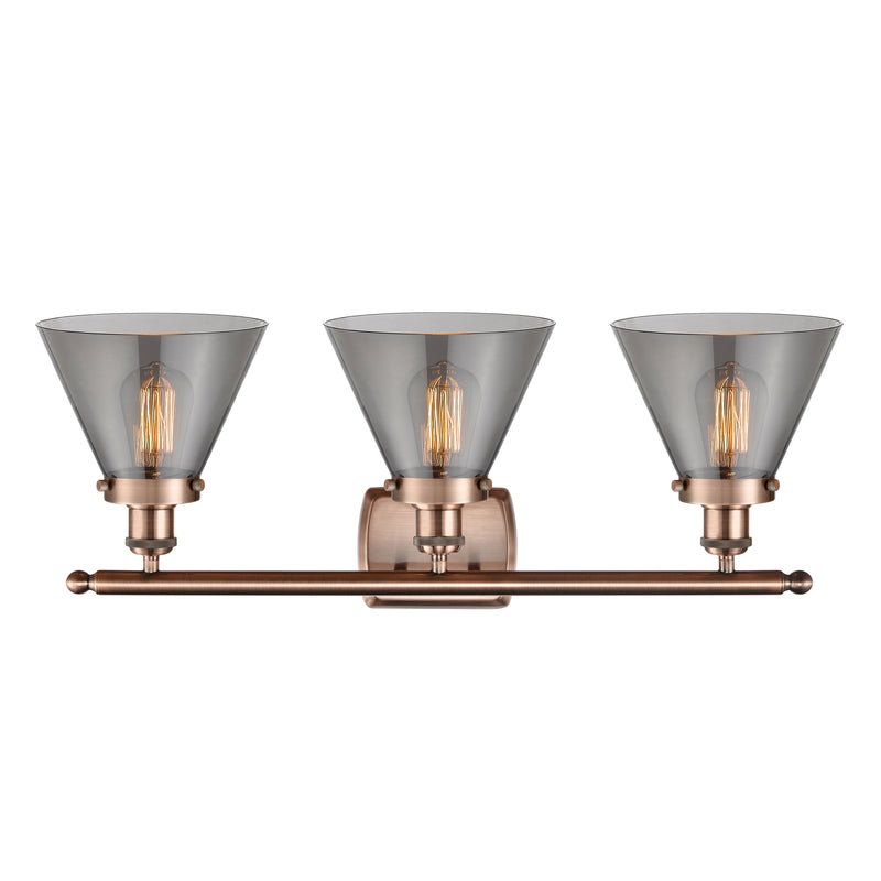 Innovations Lighting Large Cone 3 Light Bath Vanity Light Part Of The Ballston Collection 916-3W-AC-G43