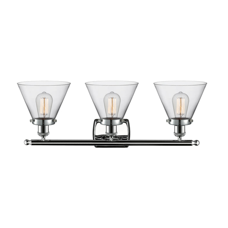 Innovations Lighting Large Cone 3 Light Bath Vanity Light Part Of The Ballston Collection 916-3W-PC-G42