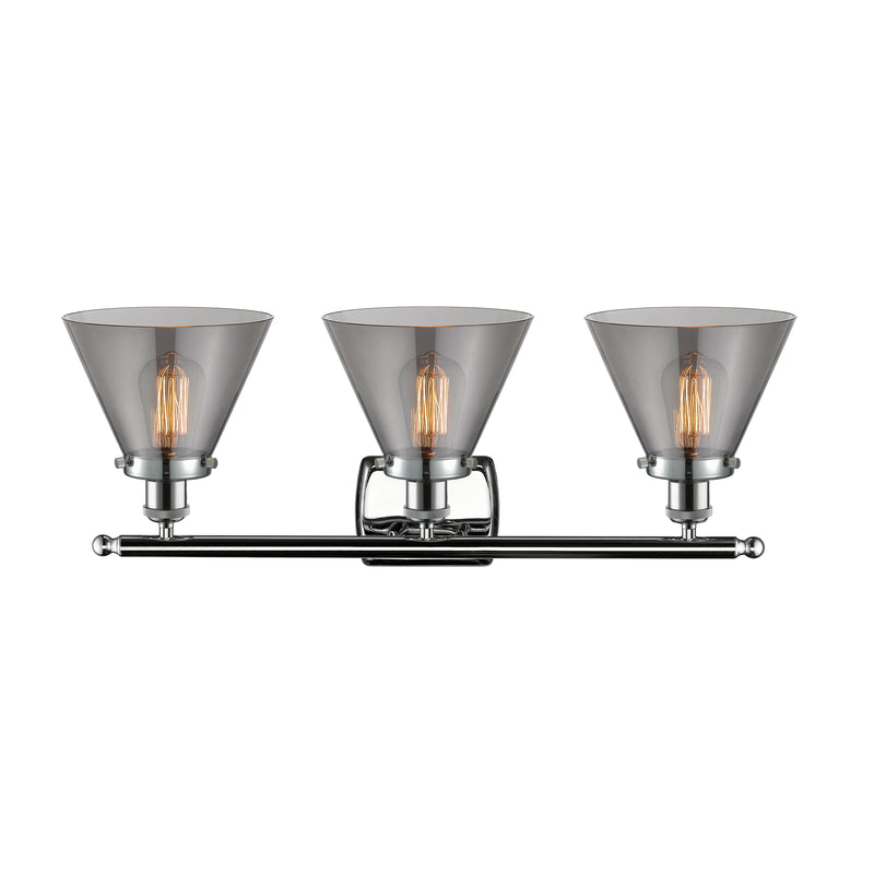 Innovations Lighting Large Cone 3 Light Bath Vanity Light Part Of The Ballston Collection 916-3W-PC-G43