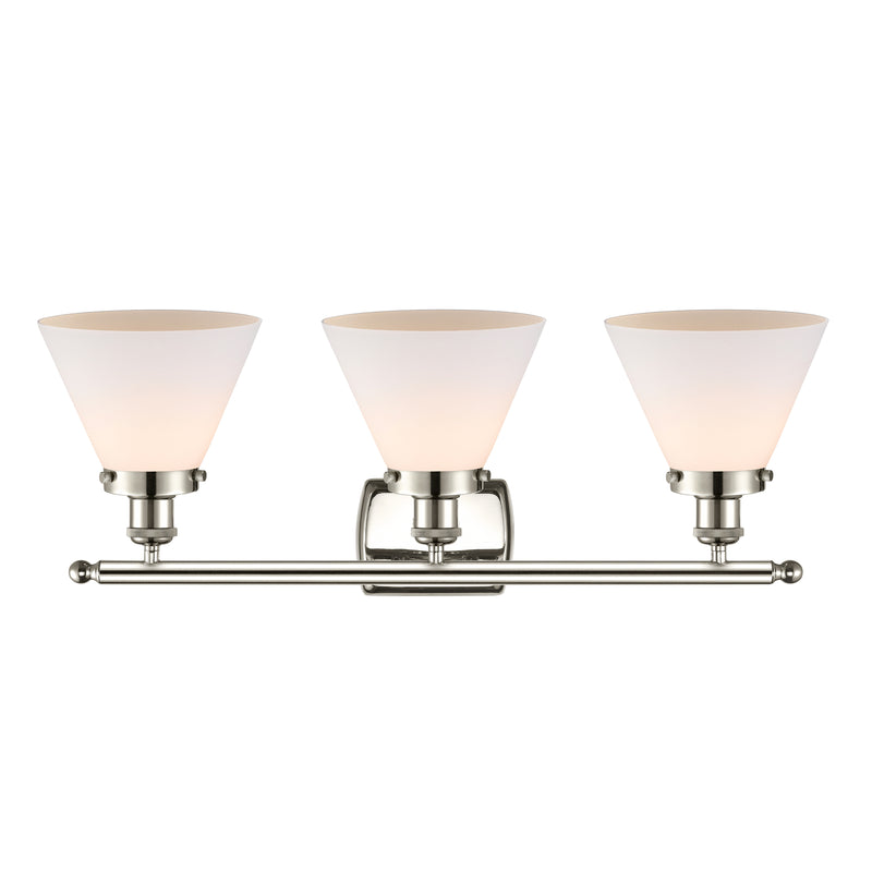 Innovations Lighting Large Cone 3 Light Bath Vanity Light Part Of The Ballston Collection 916-3W-PN-G41