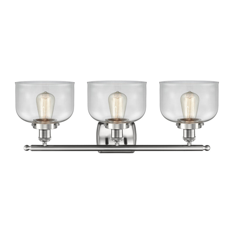 Innovations Lighting Large Bell 3 Light Bath Vanity Light Part Of The Ballston Collection 916-3W-SN-G72