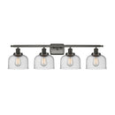 Bell Bath Vanity Light shown in the Oil Rubbed Bronze finish with a Seedy shade