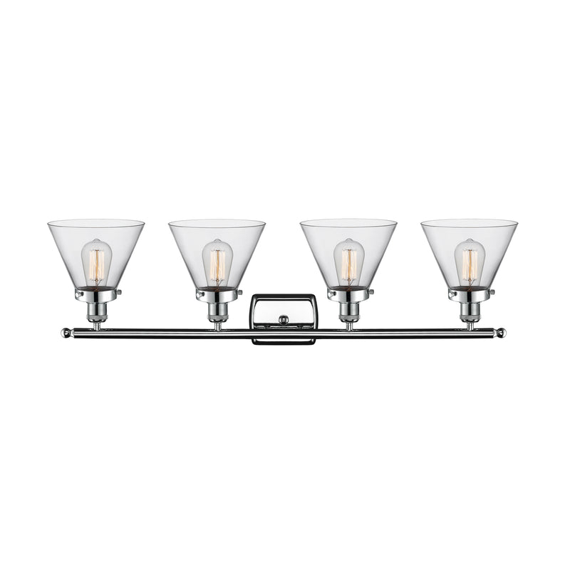 Innovations Lighting Large Cone 4 Light Bath Vanity Light Part Of The Ballston Collection 916-4W-PC-G42