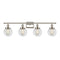 Beacon Bath Vanity Light shown in the Polished Nickel finish with a Clear shade