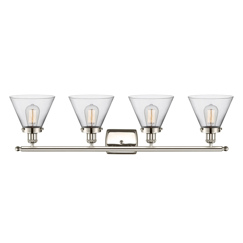 Innovations Lighting Large Cone 4 Light Bath Vanity Light Part Of The Ballston Collection 916-4W-PN-G42