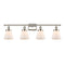 Cone Bath Vanity Light shown in the Polished Nickel finish with a Matte White shade