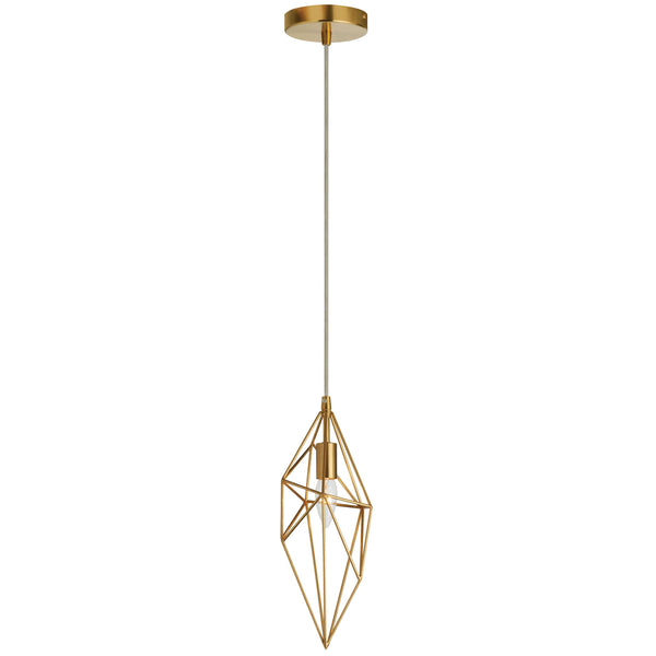 Dainolite 1 Light Incandescent Pendant, Aged Brass 918-1P-AGB