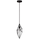 Dainolite 1 Light Incandescent Pendant, Matte Black 918-1P-BK