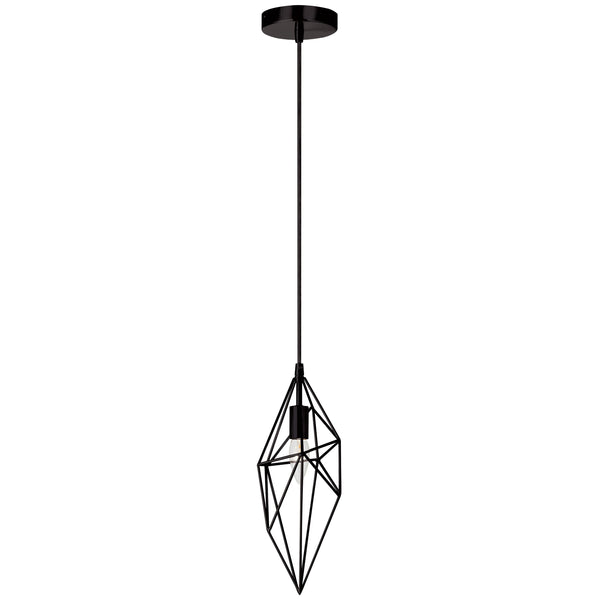 Dainolite 1 Light Incandescent Pendant, Matte Black 918-1P-BK