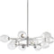 Dainolite 12 Light Halogen Pendant, Polished Chrome with Clear Glass ABI-3312P-PC