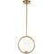 Dainolite 1 Light Halogen Pendant AB Finish with White Glass ADR-101P-AGB