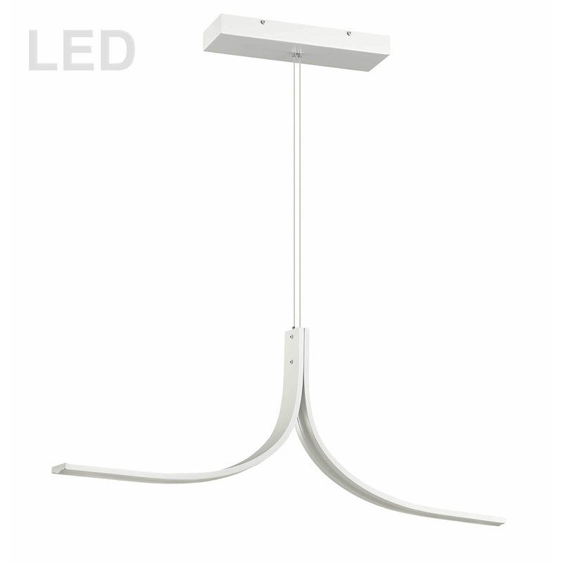 Dainolite 26W Horizontal Pendant, Matte White ALN-402HP-MW