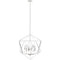 Dainolite 6 Light Chandelier, Matte White /Satin Chrome ARC-226C-WH-SC