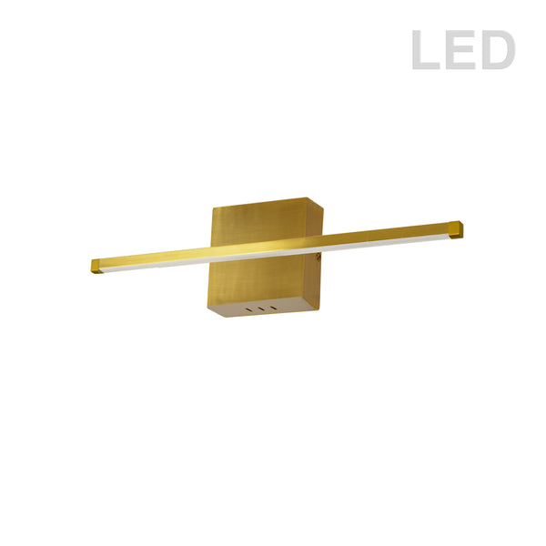Dainolite 19W Wall Sconce Aged Brass with White Acrylic Diffuser ARY-2419LEDW-AGB