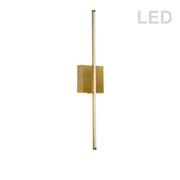 Dainolite 19W Wall Sconce Aged Brass with White Acrylic Diffuser ARY-2519LEDW-AGB