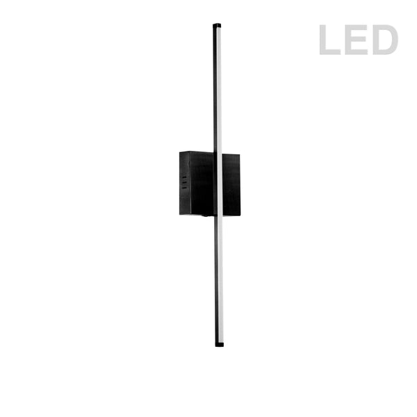 Dainolite 19W Wall Sconce Matte Black with White Acrylic Diffuser ARY-2519LEDW-MB