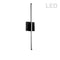 Dainolite 19W Wall Sconce Matte Black with White Acrylic Diffuser ARY-2519LEDW-MB