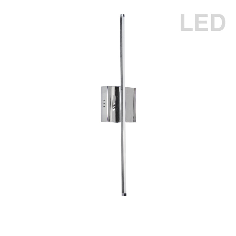 Dainolite 19W Wall Sconce Polished Chrome with White Acrylic Diffuser ARY-2519LEDW-PC