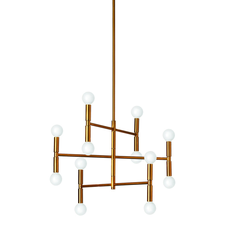 Dainolite 12 Light Chandelier, Vintage Bronze Finish AVA-2012C-VB