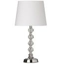 Dainolite 1 Light Table Lamp Cut Crystal Ball with White Shade C13T-PC