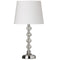 Dainolite 1 Light Table Lamp Cut Crystal Ball with White Shade C13T-PC