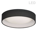 Dainolite 15" Flush Mount, Black Shade CFLD-1522-797