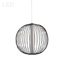 Dainolite 20W Pendant, Matte Black Finish with White Acrylic CHR-161LEDP-MB