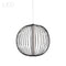 Dainolite 20W Pendant, Matte Black Finish with White Acrylic CHR-161LEDP-MB