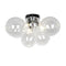 Dainolite 3 Light Flush Mount, Polished Chrome with Clear Glass CMT-143FH-CLR-PC