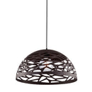 Dainolite 1 Light Pendant, Matte Black Finish COR-161P-BK