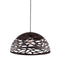 Dainolite 1 Light Pendant, Matte Black Finish COR-161P-BK