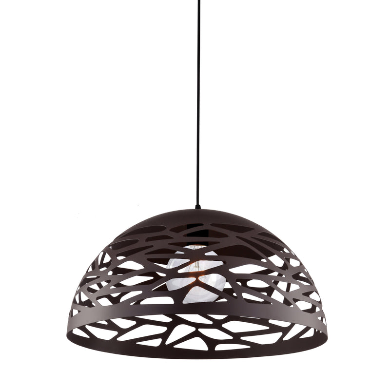 Dainolite 1 Light Pendant, Matte Black Finish COR-161P-BK