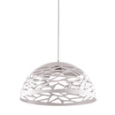 Dainolite 1 Light Pendant, Matte White Finish COR-161P-WH