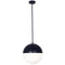 Dainolite 3 Light Halogen Pendant, Matte Black DAY-143P-MB