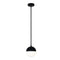 Dainolite 1 Light Halogen Pendant, Matte Black DAY-71P-MB