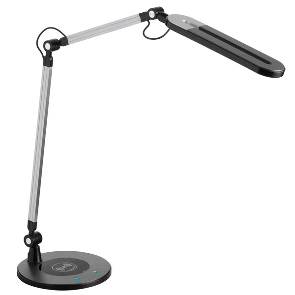 Dainolite 10W Table Lamp with Wireless Charger, Matte Black Finish DLA-3010LEDT-BK
