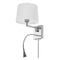 Dainolite Wall Sconce with Reading Lamp, Polished Chrome Finish DLED426A