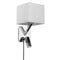 Dainolite Wall Sconce with Reading Lamp, Polished Chrome Finish DLED496-PC