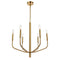 Dainolite 6 Light Chandelier, Aged Brass Finish ELN-246C-AGB