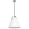 Dainolite 1 Light Emperor Pendant Polished Chrome with White Shade EMP-111P-790-PC