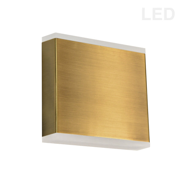 Dainolite 15W Wall Sconce, Aged Brass with Acrylic Diffuser EMY-550-5W-AGB