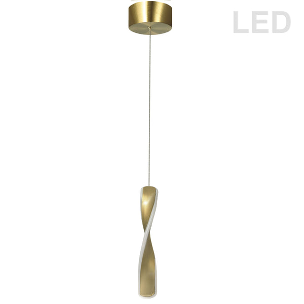 Dainolite 13W Pendant Aged Brass FIN-1213LEDP-AGB