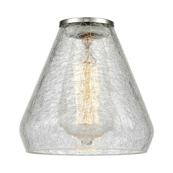 Conesus Glass shown in the  finish with a Clear Crackle shade