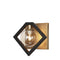 Dainolite 1 Light Halgn Wall Sconce Matte Black and Vintage Bronze with Champagne Glass GLA-91W-MB-VB