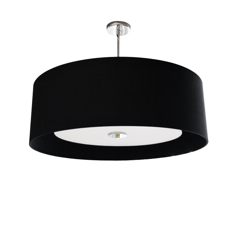 Dainolite 4 Light Helena Pendant Polished Chrome, Black with White Diffuser HEL-224P-PC-BW